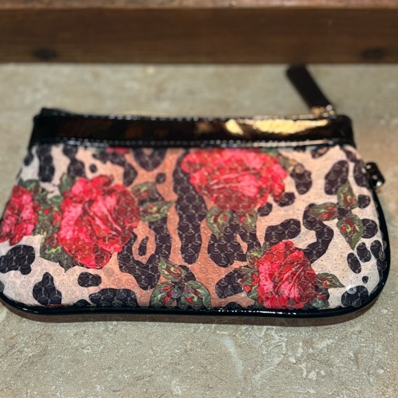 BETSEY JOHNSON WOMEN'S WRISTLET NATURAL BLACK No strap - Picture 9 of 13